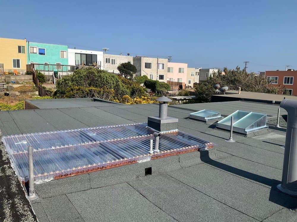 New roof installation